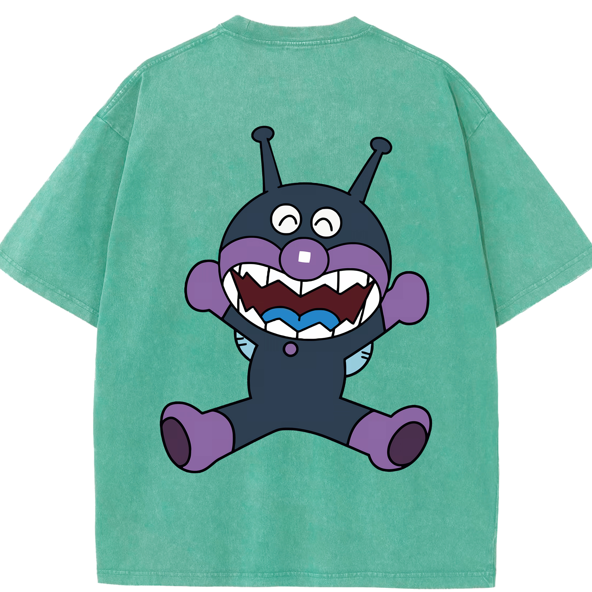 （画像用） アンパンマン Anpanman 綿100% ヴィンテージ風 半袖Tシャツ（背面プリント）